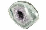 8.1" Purple Amethyst Geode With Polished Face - Uruguay - #199728-2